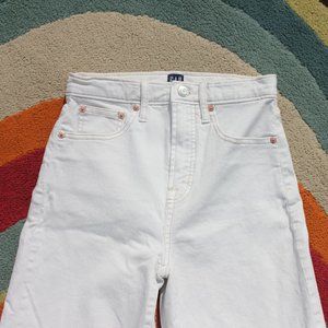 GAP DENIM High Rise White Jeans